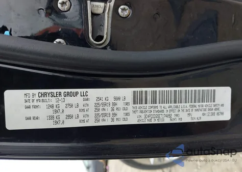 2014 Dodge Journey Limited z USA, uszkodzony, nr VIN 3C4PDDDG5ET174092